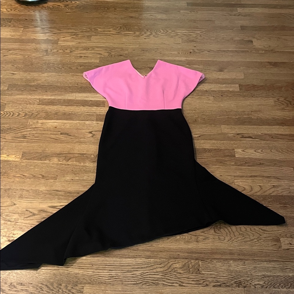 Christian Siriano Pink and Black Asymmetrical Dress